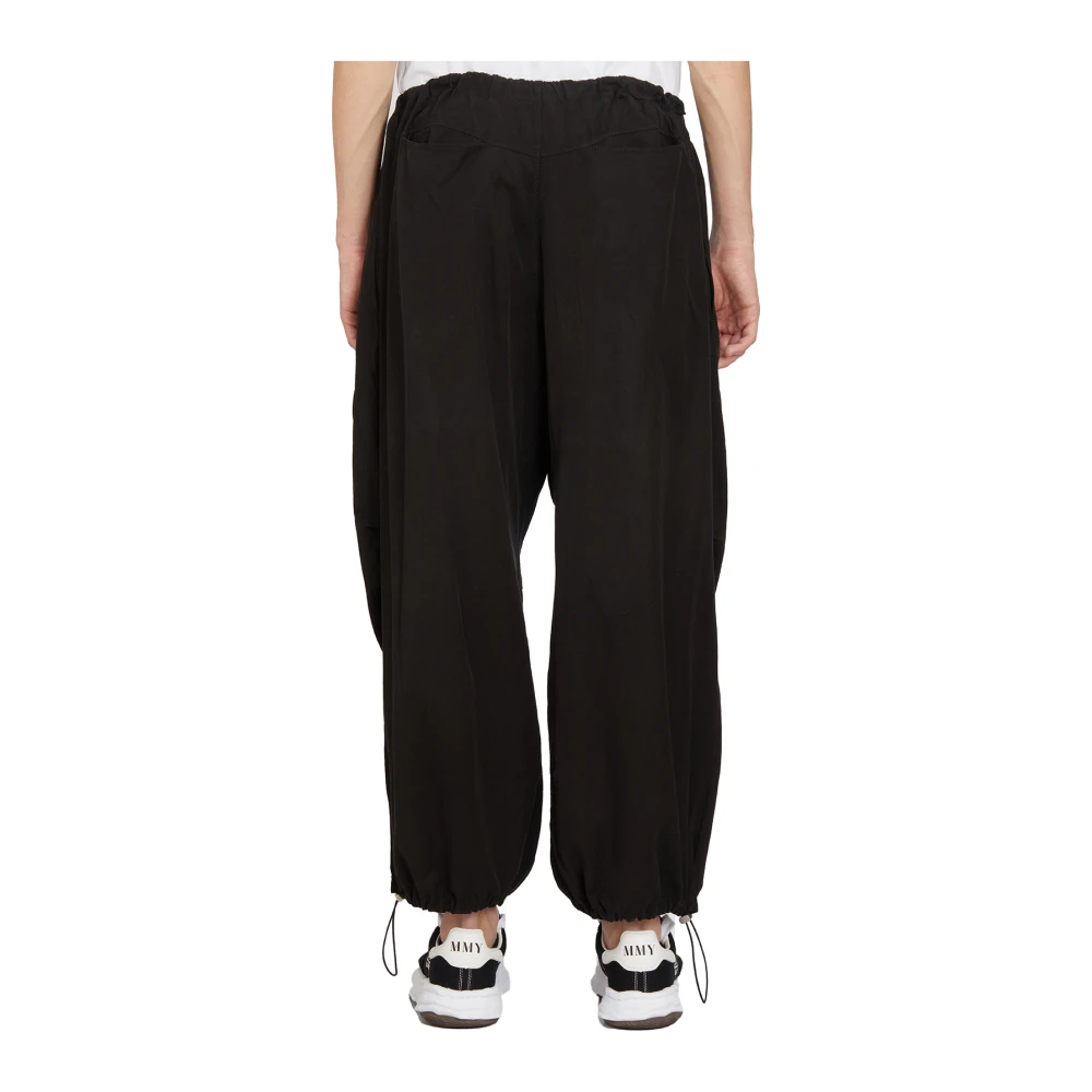 Andrea Ya aqov Wijde Cupro Katoenen Broek Black Heren