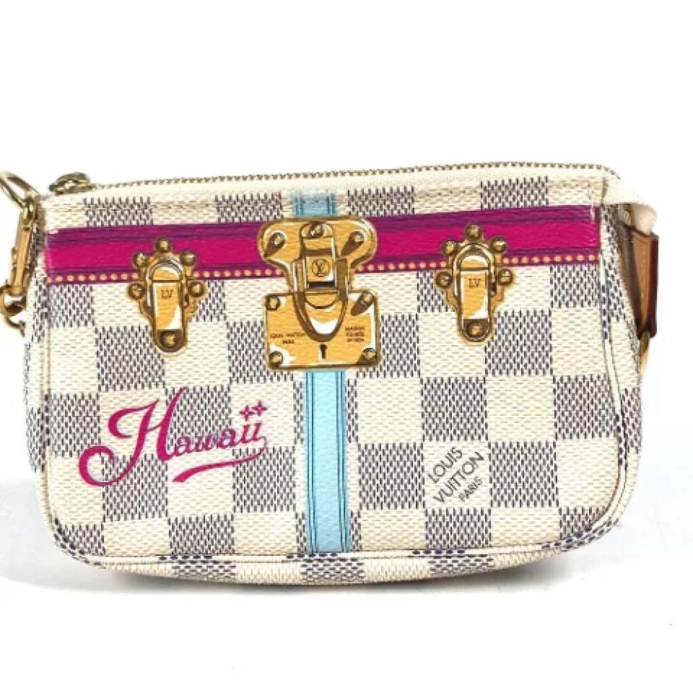 Louis Vuitton Vintage Pre-owned Cotton louis-vuitton-bags White Dames