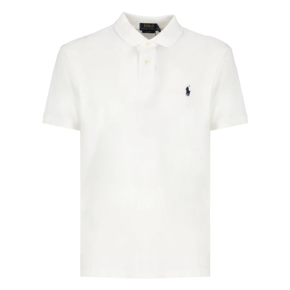 Ralph Lauren Slim-Fit Piqué Polo - Male - Polo Shirts - White - 2XL - Tops
