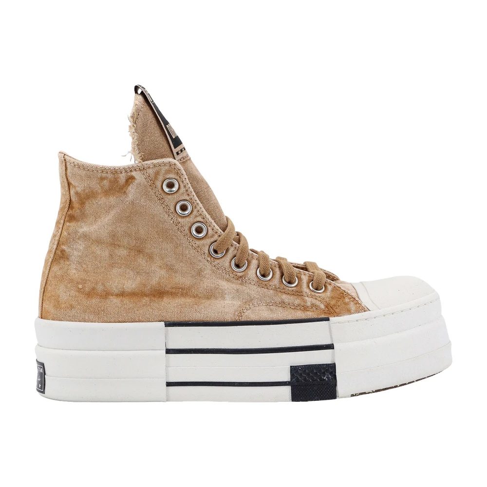 Converse Beige Sneakers med Läderlogodetalj Beige, Herr