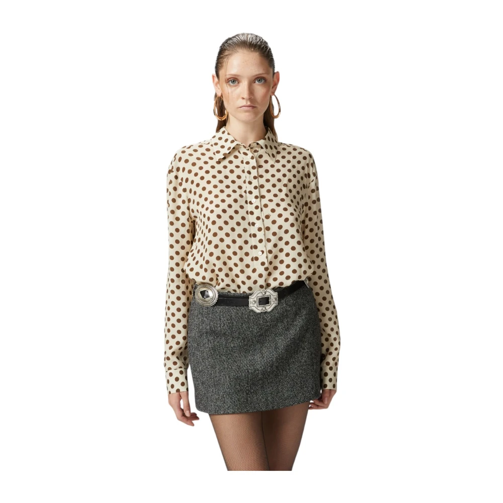 pinko Stijlvolle Polo Shirt voor Mannen Beige Dames