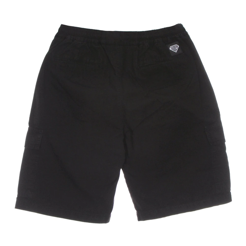 Iuter Zwarte Cargo Shorts Ripstop Stof Black Heren