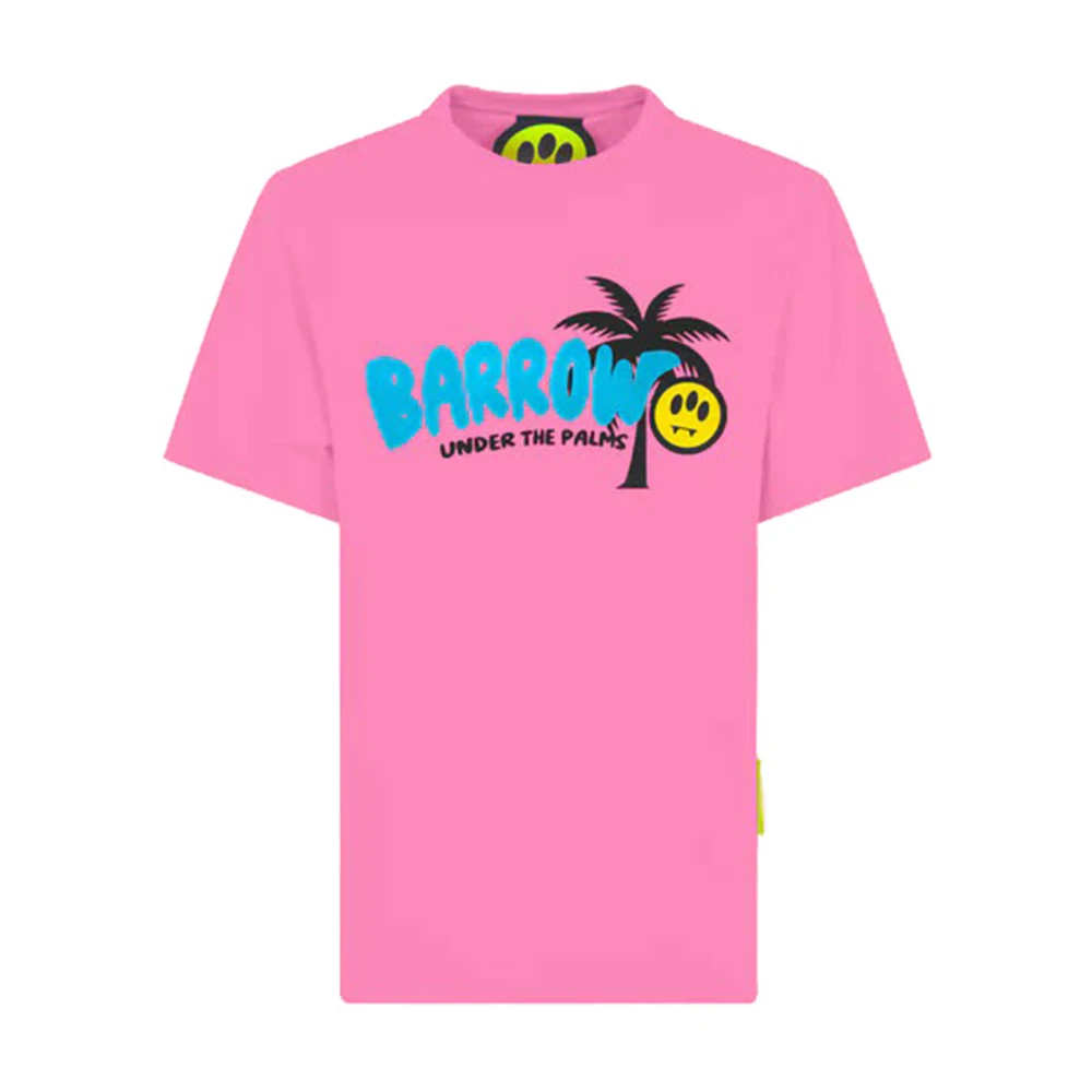 Barrow Bubble Jersey T-Shirt Pink Heren