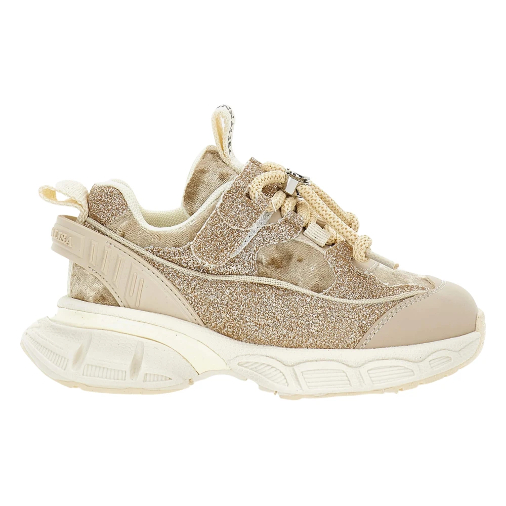 Monnalisa Unisex Kids Beige Glitter Chunky Trainers In - Kids Sneakers - 36 Eu - Kids