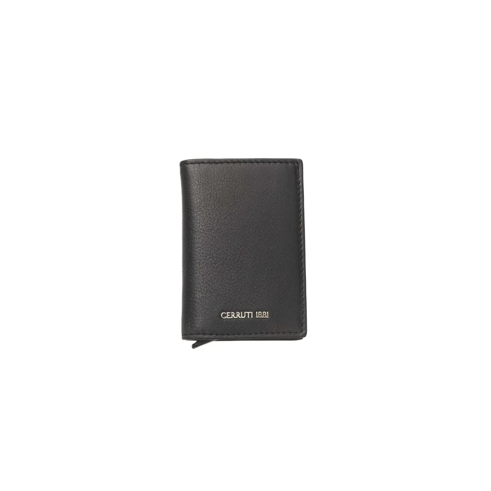 Cerruti 1881 Elegante Zwarte Leren Portemonnee Black Heren