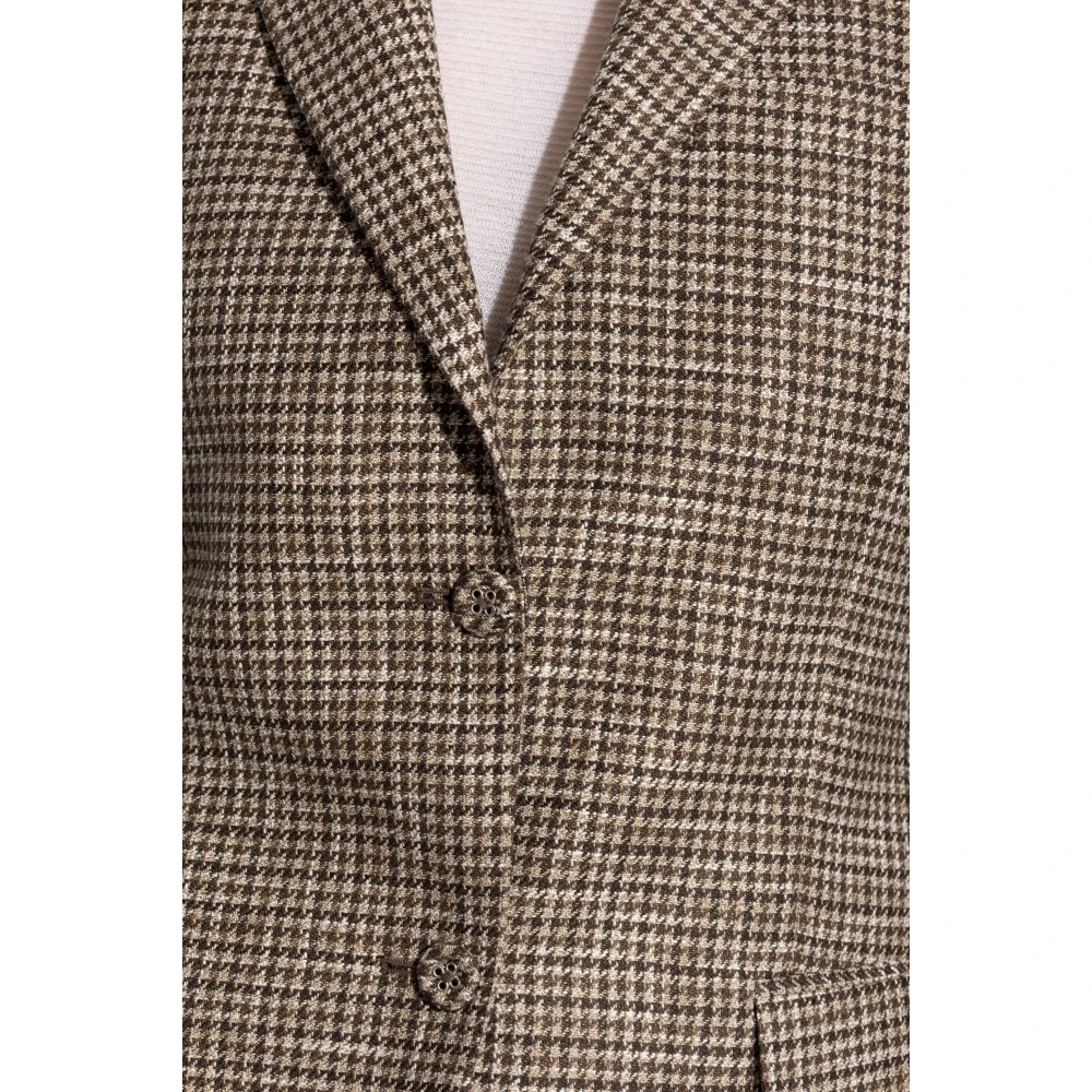 Officine Générale Geruite blazer Beige Dames