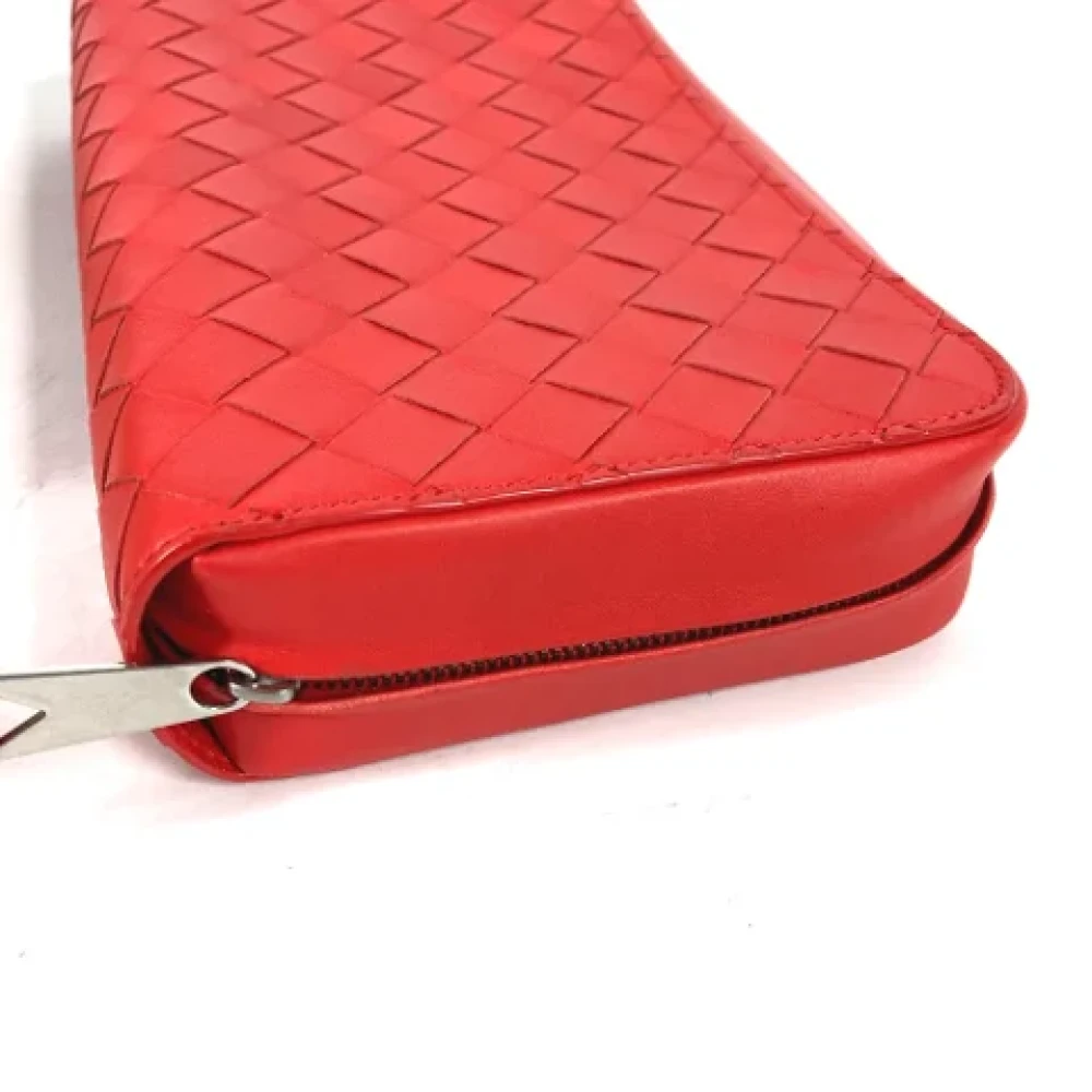 Bottega Veneta Vintage Pre-owned Leather clutches Red Dames