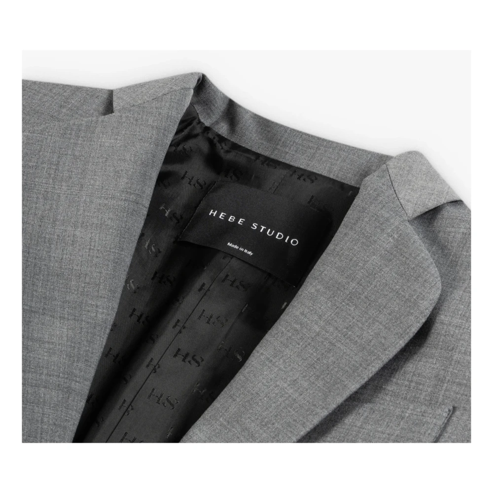 Hebe Studio Androgyn Grey Cady Blazer Gray Dames