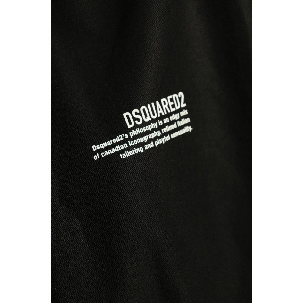 Dsquared2 Katoenen jurk met zakken Black Dames