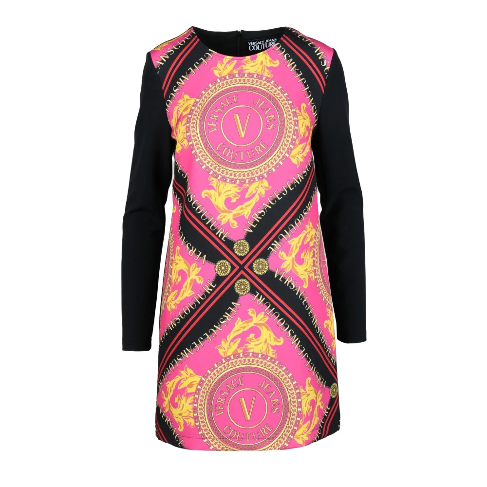 Versace Jeans Couture Elegante Jurk in Polyester Mix Multicolor Dames