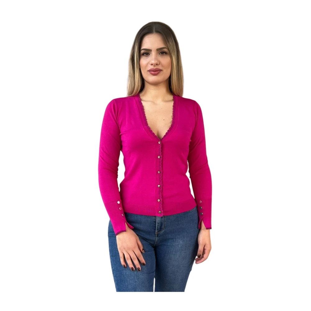 Liu Jo Stijlvolle Gebreide Top Pink Dames