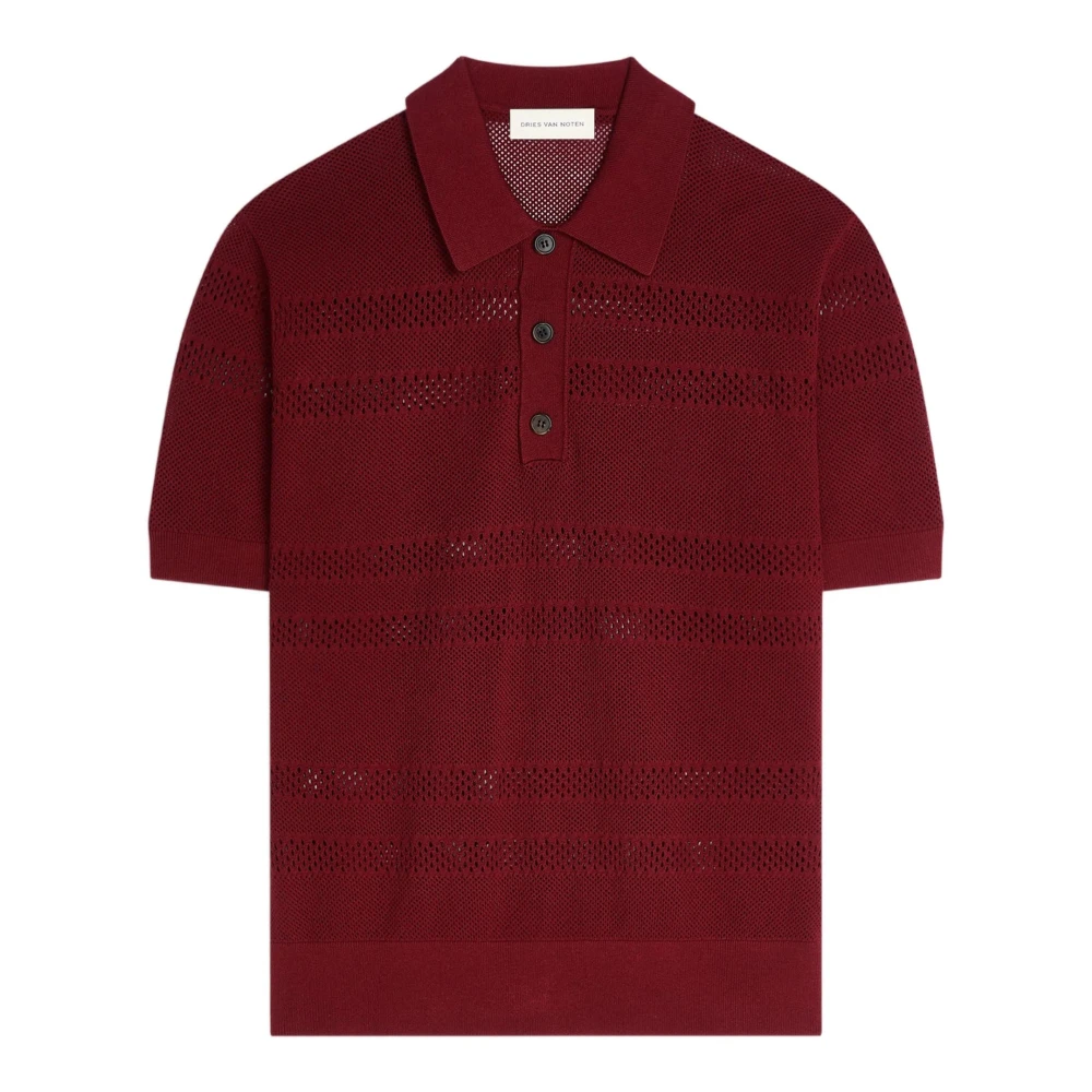 Dries Van Noten Men's Red Mercy 3701 M.k. Polo - Polo Shirts - L - Tops