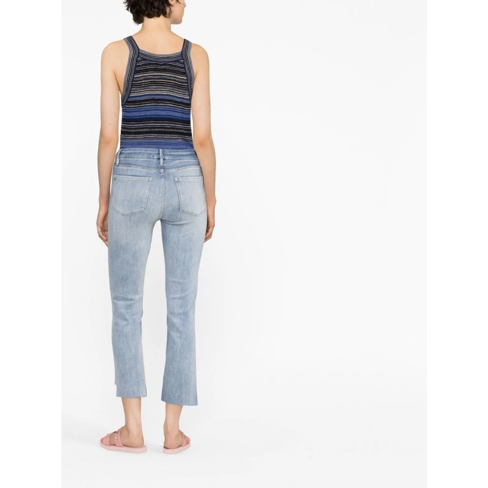 Frame Cropped Jeans Blue Dames