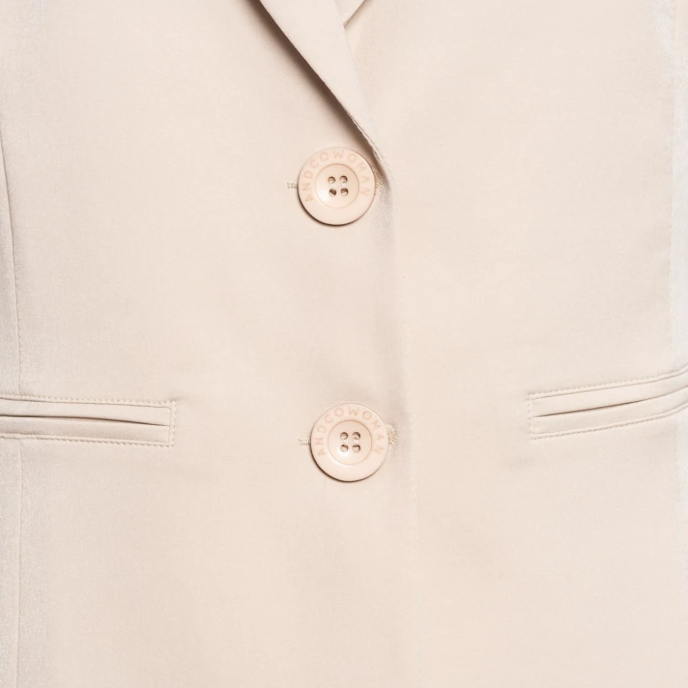 &Co Woman Blazer met ruitpatroon Beige Dames