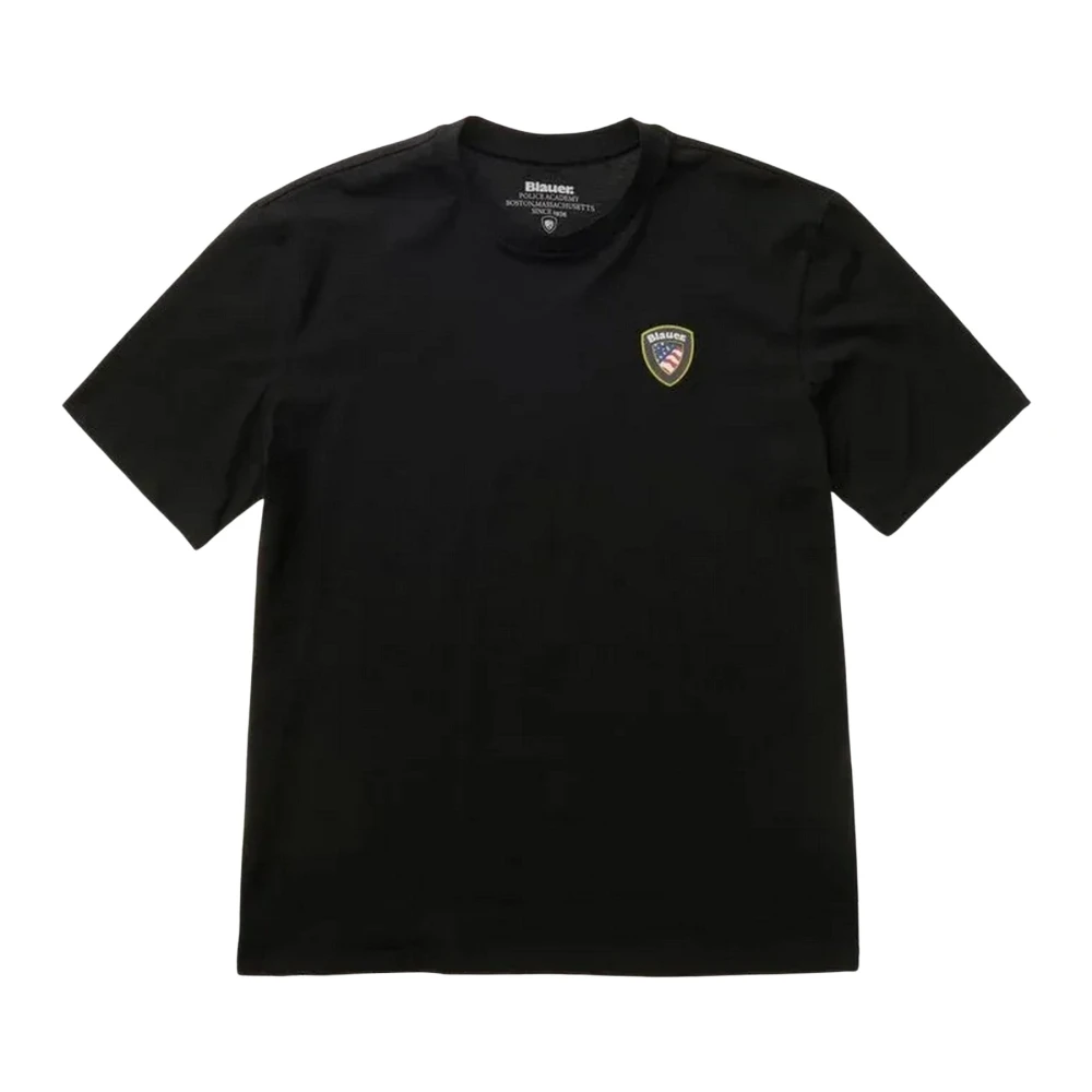 Blauer Mannelijk Zwart Tops Heren, 2XL, Katoen, Faxon T-Shirt
