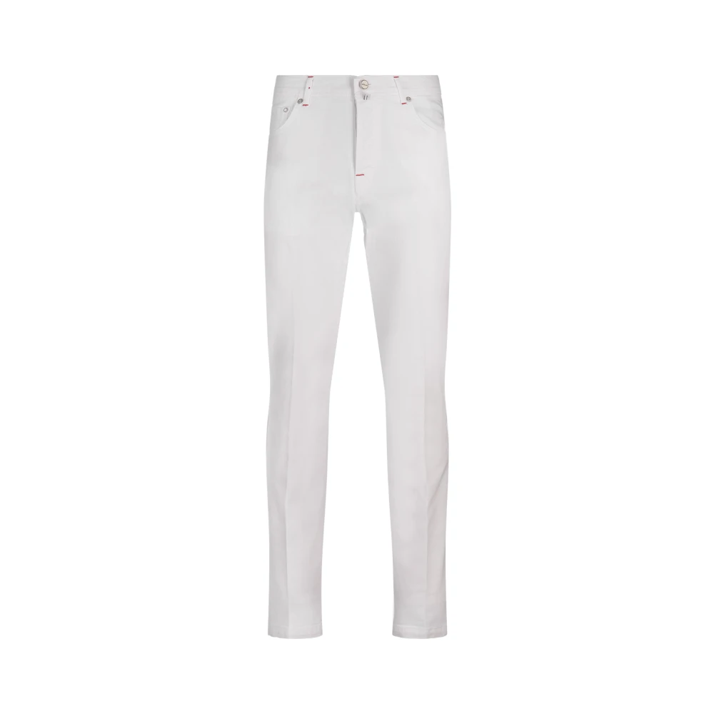 Kiton Witte Slim-Fit Broek White Heren