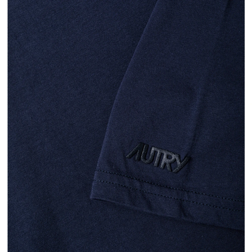 Autry Donkerblauwe T-shirt met halve mouwen van katoen Blue Dames