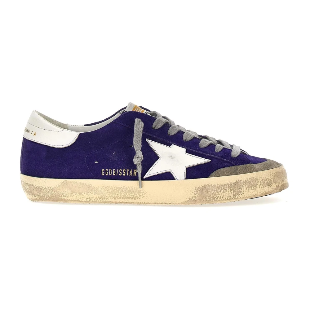 Golden Goose Superstar Mocka- och Skinnskor Blue, Herr