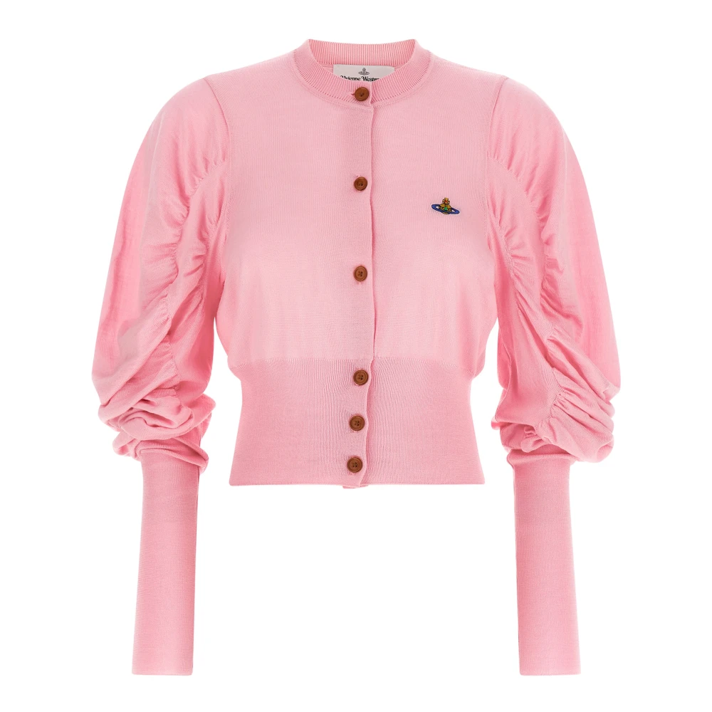 Vivienne Westwood Vrouw Roze Truien & Vesten Dames, M, Wol, Eli Cropped Vest