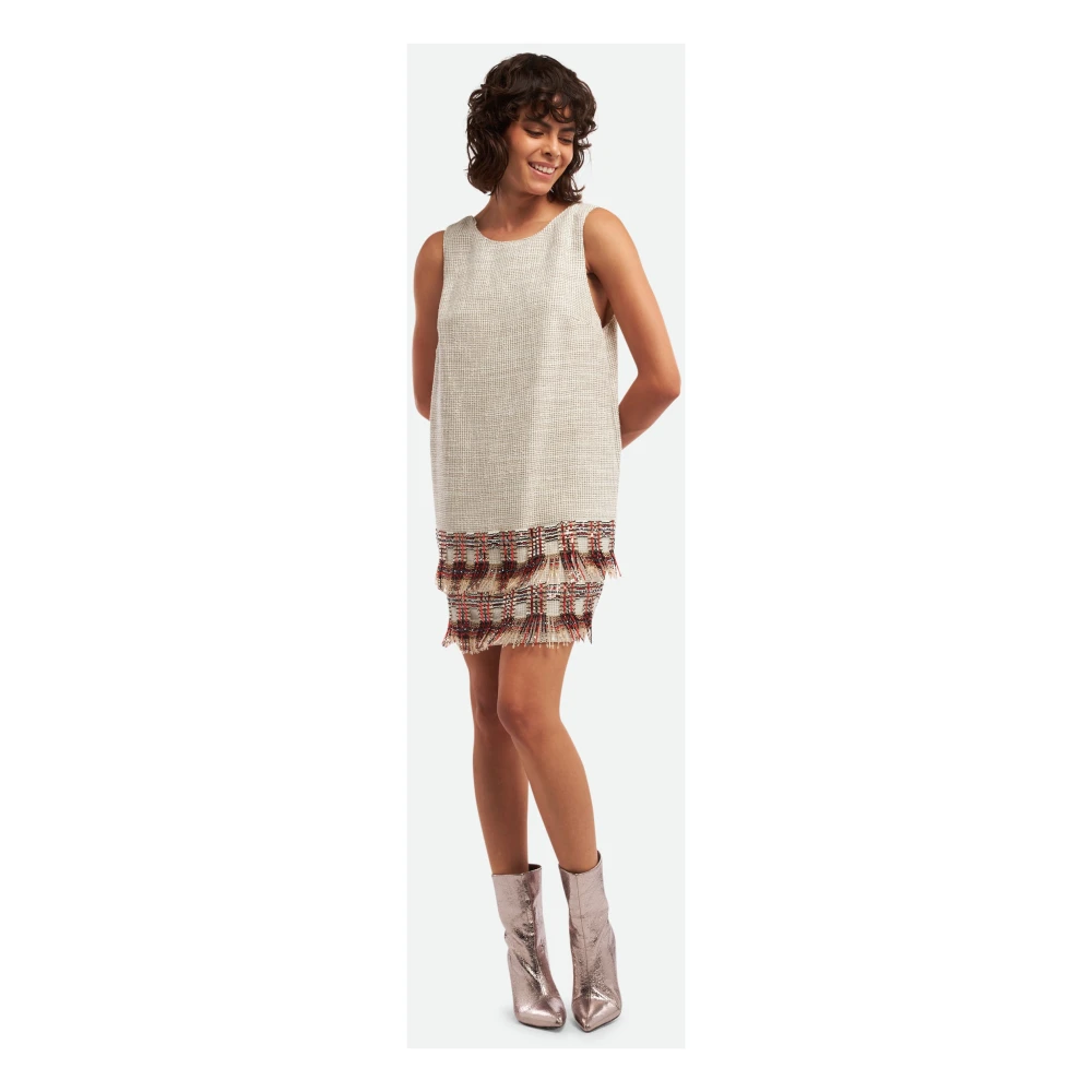 Elisabetta Franchi Korte Jurk met Borduurdetail Multicolor Dames