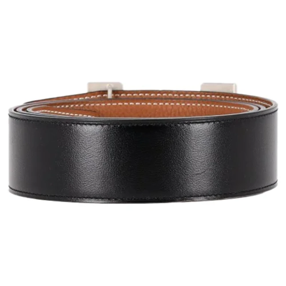 Hermès Vintage Pre-owned Leather belts Black Heren