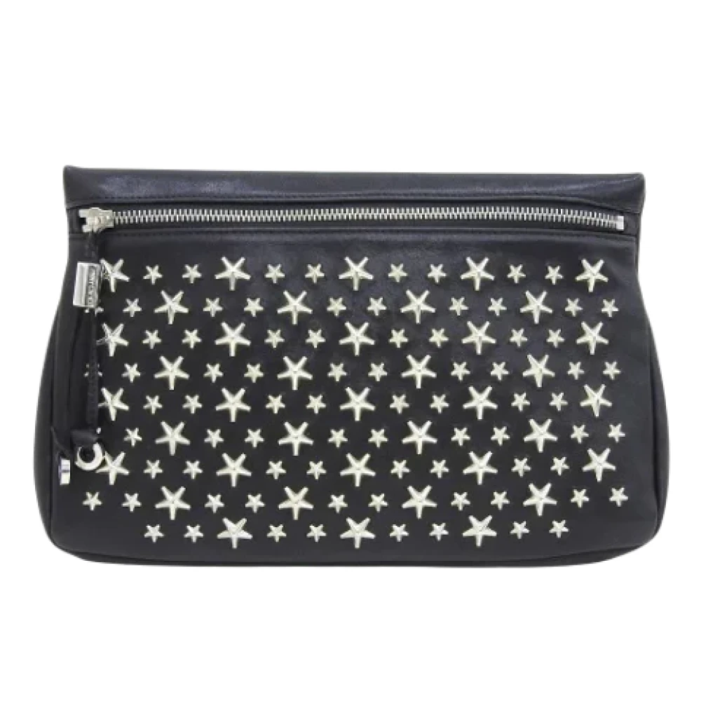 Jimmy Choo Pre-owned Leather clutches Black Dames