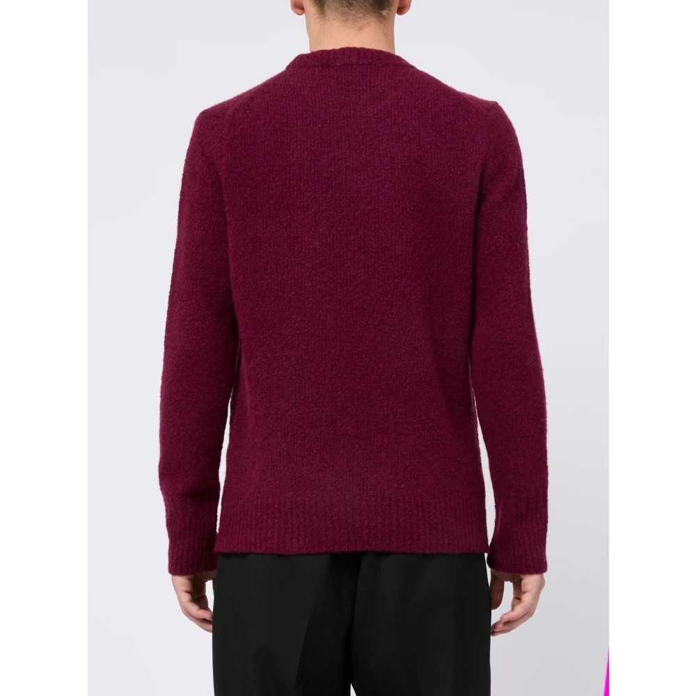 Amaránto Bordeaux Crewneck Sweater Aw24 Red Heren