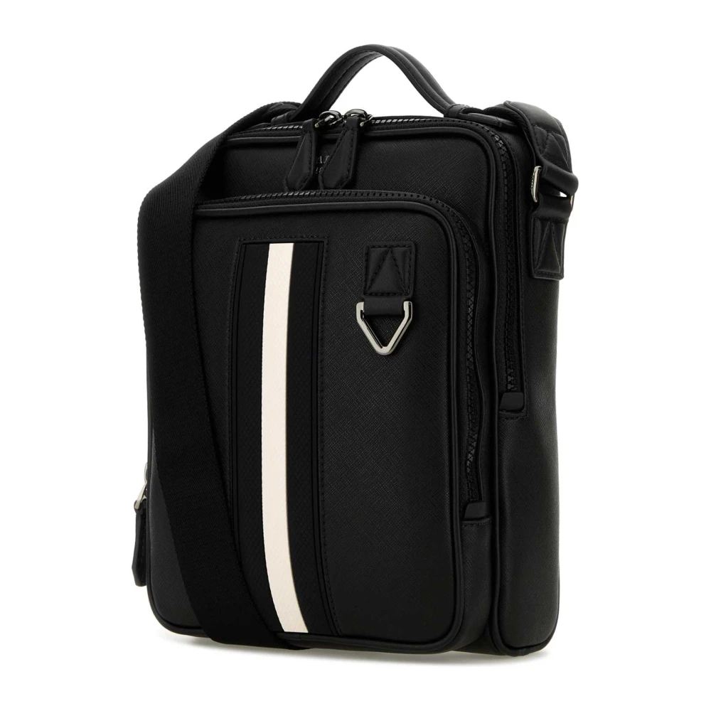 Bally Stijlvolle Zwarte Leren Crossbodytas Black Heren
