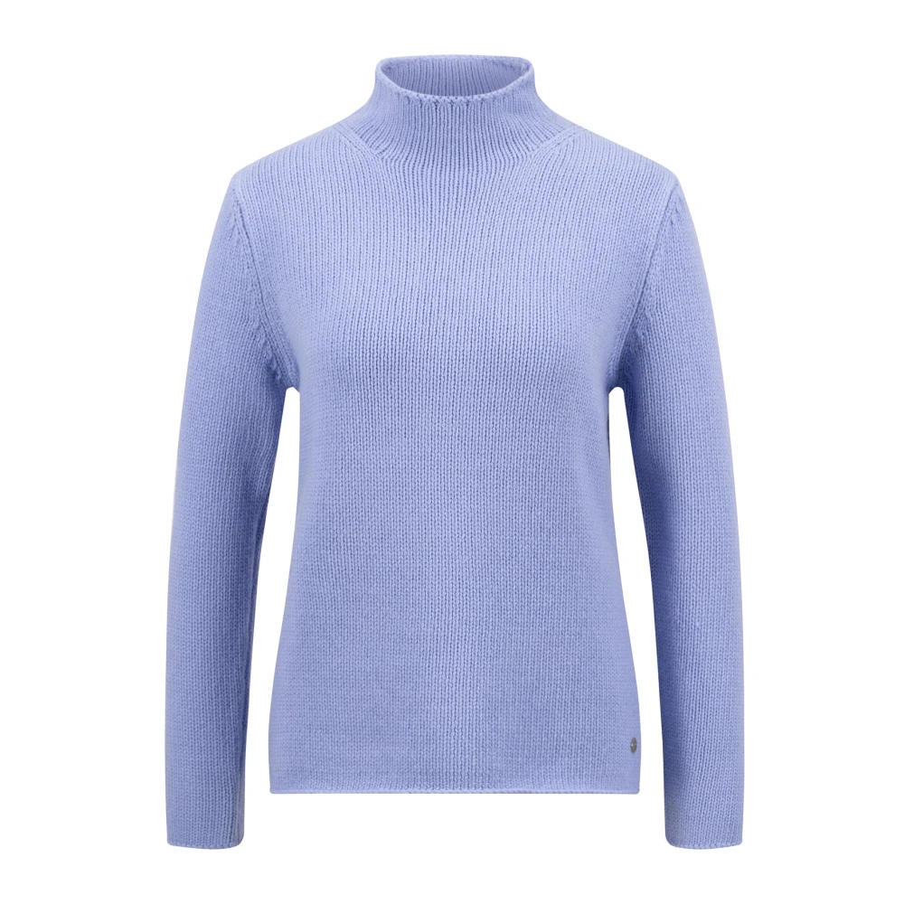 FYNCH-HATTON Softwool Opstaande Kraag Pullover Purple Dames