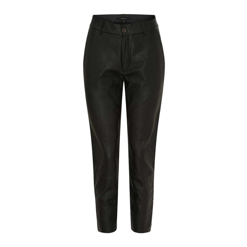 Btfcph Vrouw Zwart Broeken Dames, 2XL, Leer, Cropped Stretch Leggings