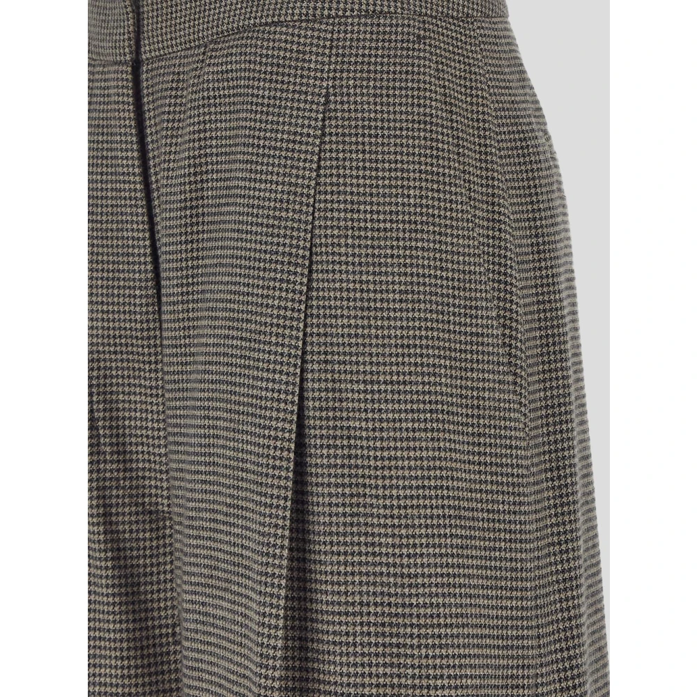 Lardini Wollen Wide Leg Broek Gray Dames