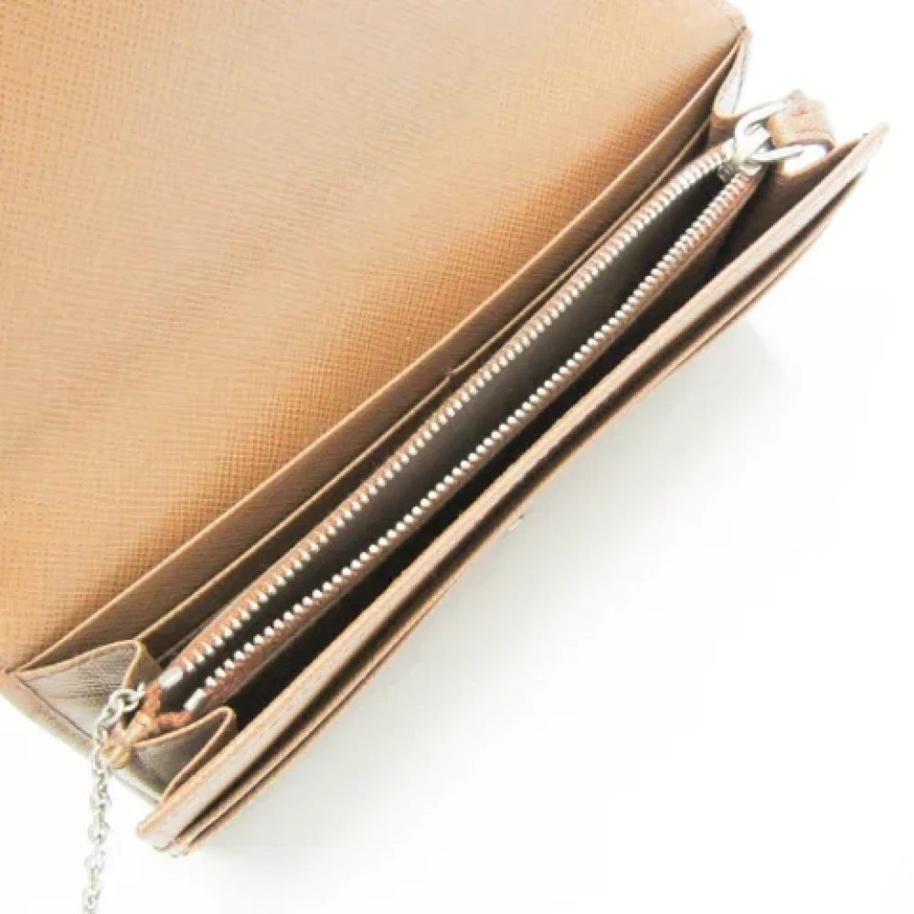 Prada Vintage Pre-owned Leather wallets Brown Dames