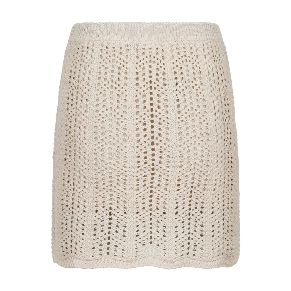 NEO NOIR Gehaakte gebreide rok voor de zomer Beige Dames