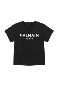 T-SHIRT NERA CON LOGO BIANCO BIMBA