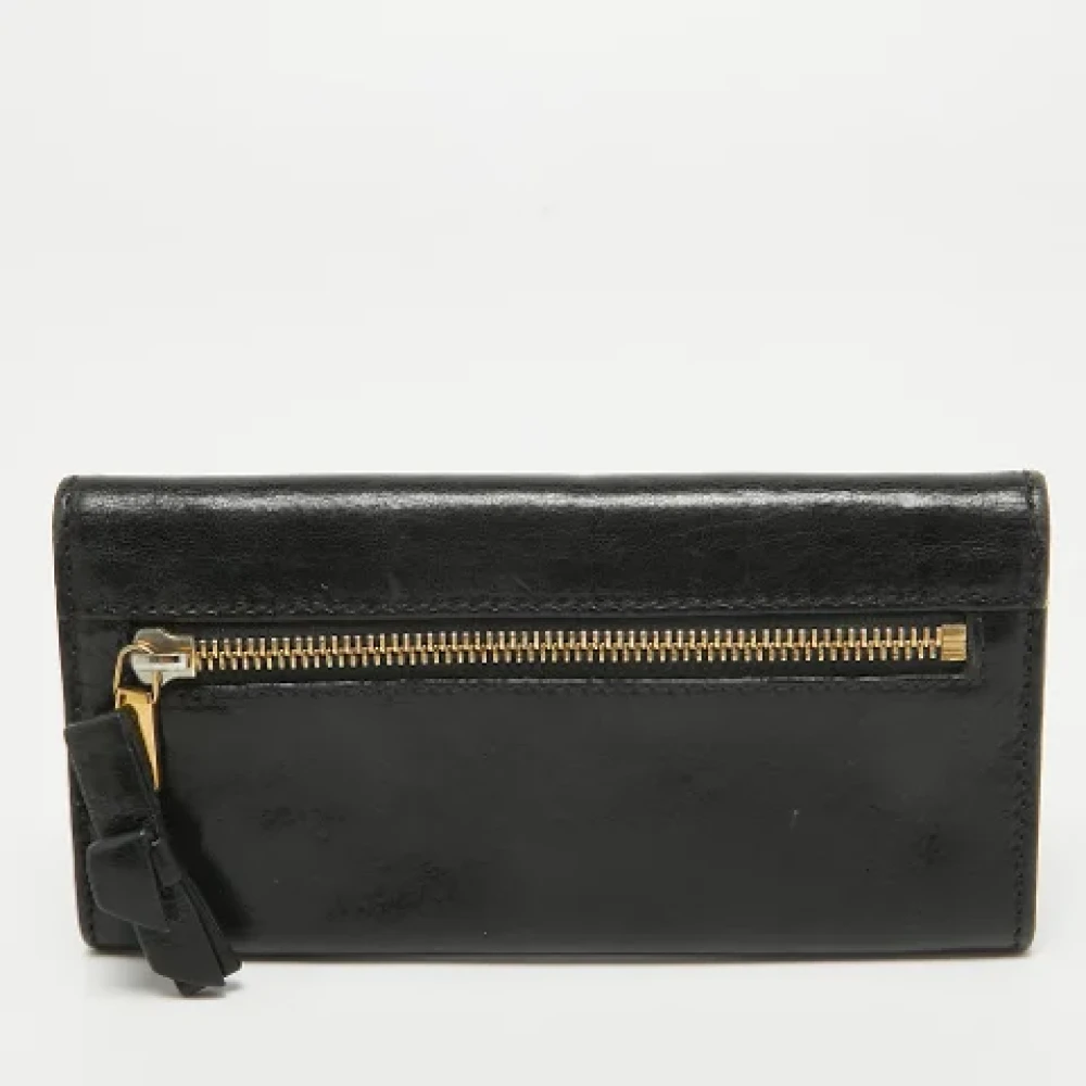 Chloé Pre-owned Leather wallets Black Dames