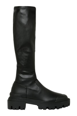 black-elastic-ankle-boot