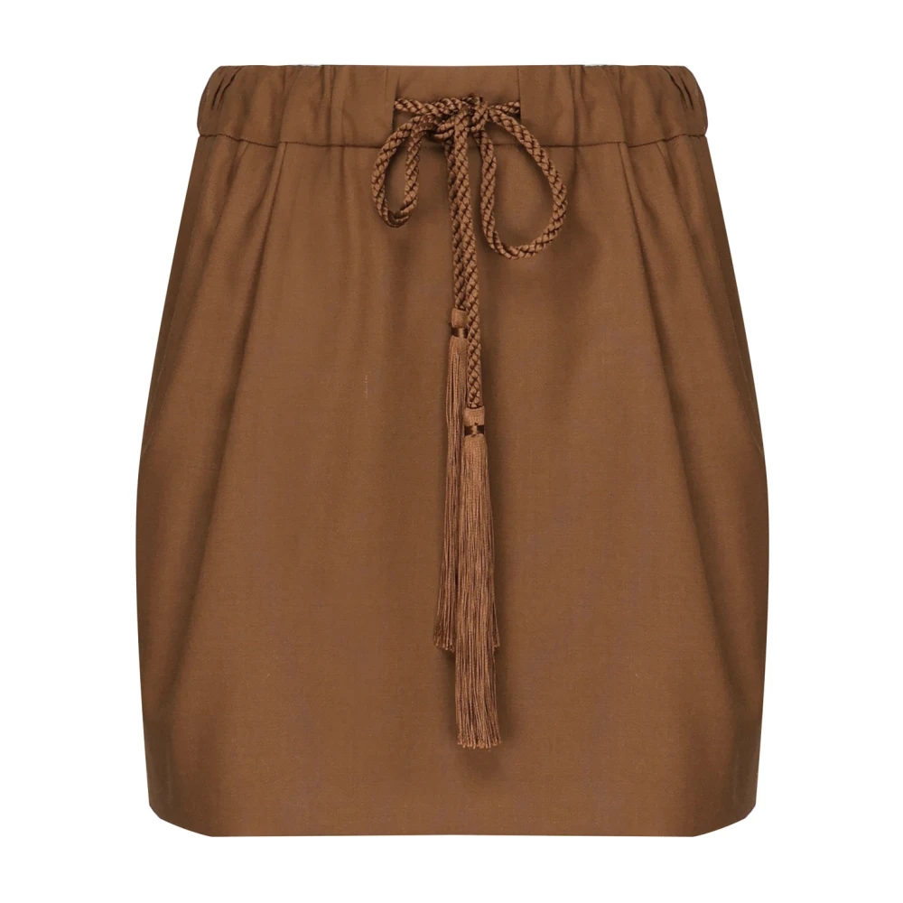 Max Mara Bruine Wollen Rok Boven-de-knie Brown Dames