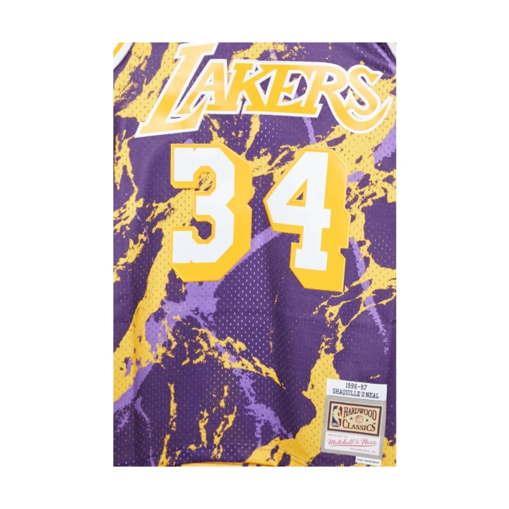 Mitchell & Ness Witte Lakers Doodle Swingman Jersey Purple Heren