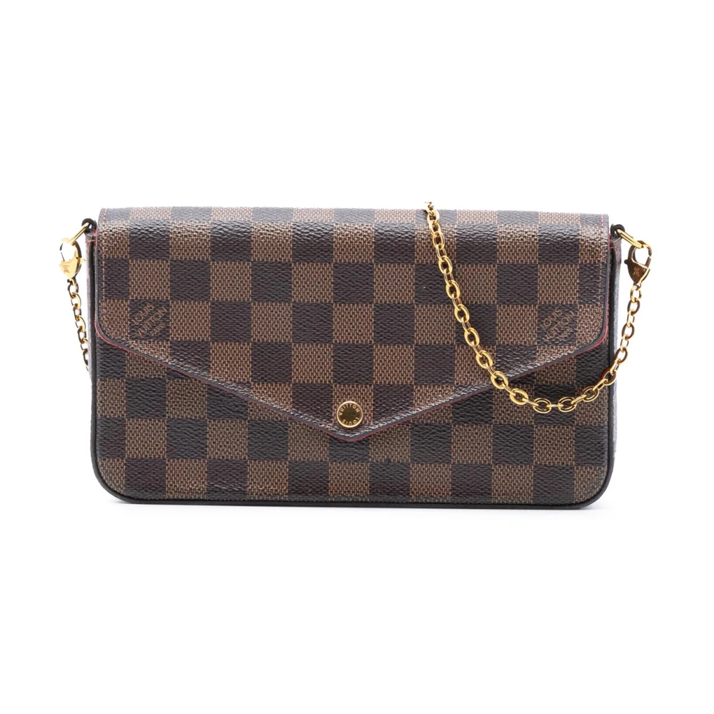 Louis Vuitton Vintage Women's Brown Pre-Owned Chain Wallet