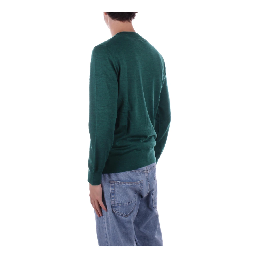 Saint Barth Groene Logo Front Sweater Green Heren
