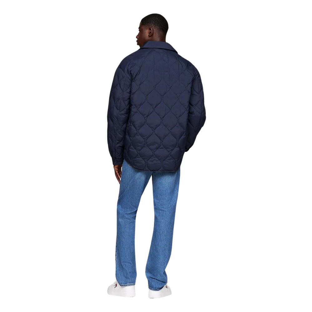 Tommy Hilfiger Blauwe Waterafstotende Gewatteerde Jas Blue Heren