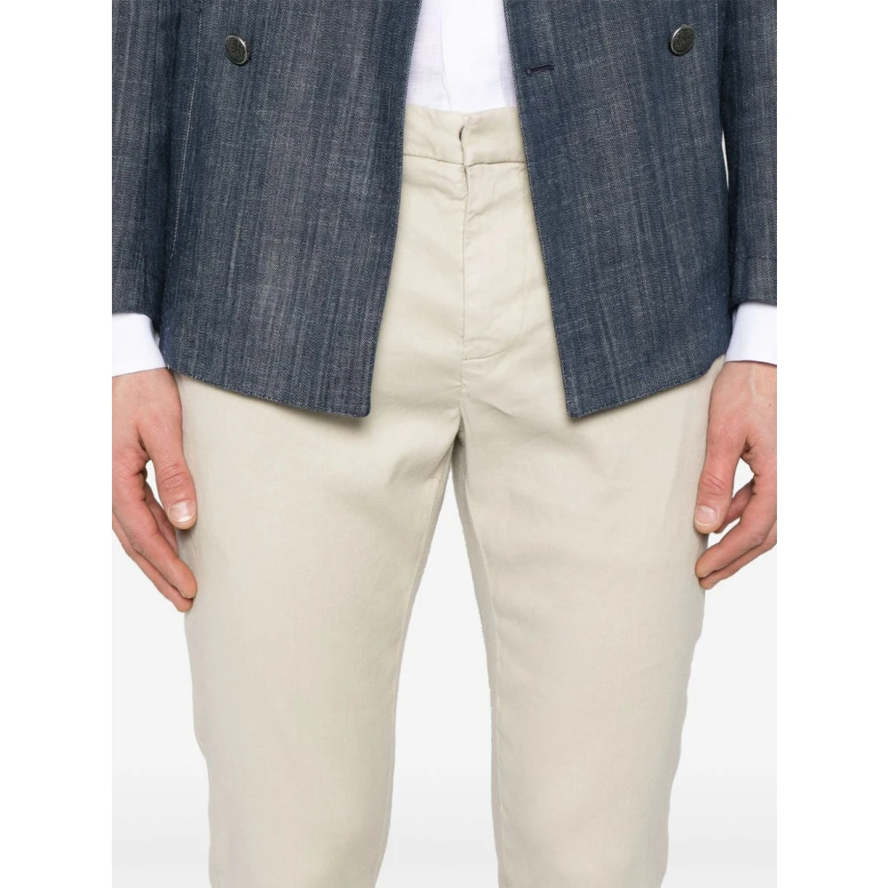 Dondup Beige Broek met Knoopsluiting Zakken Beige Heren