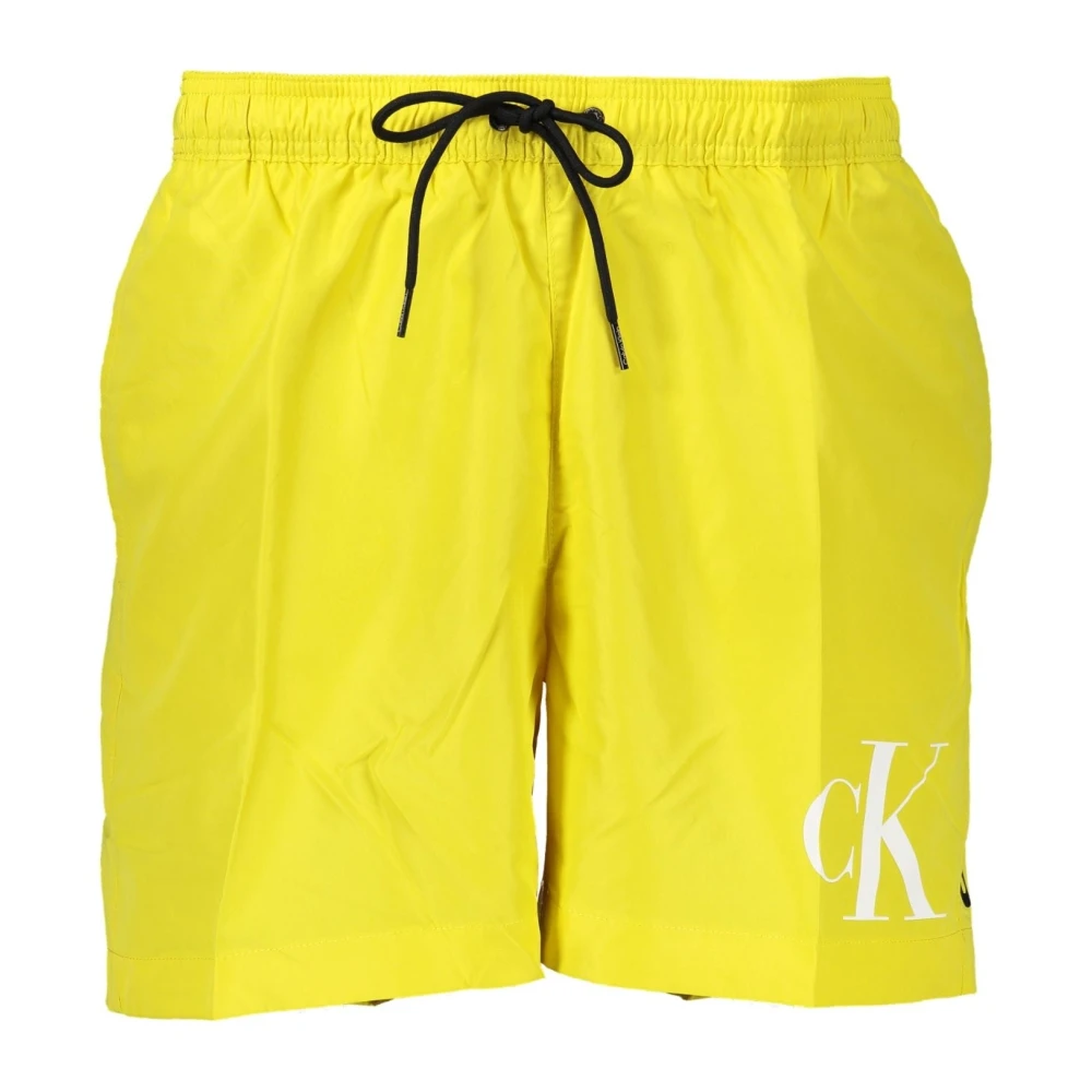Calvin Klein Men's Yellow Swim Boxer Shorts