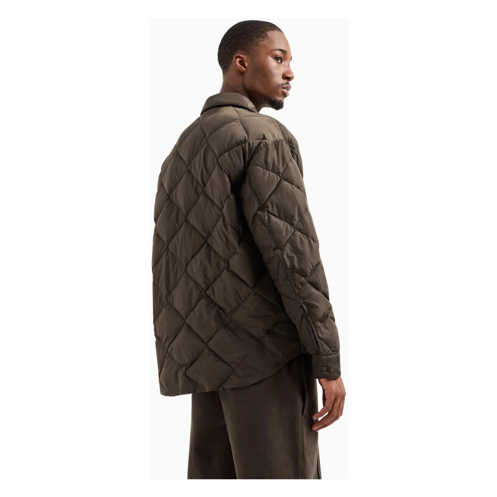 Armani Exchange Stijlvolle Jas Brown Heren