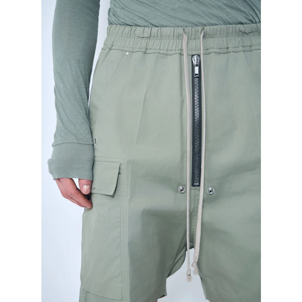 Rick Owens Cargo Lange Shorts Green Heren