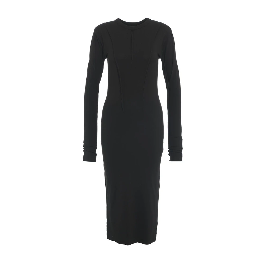 Thom Krom Zwarte Modalmix Jurk Aw24 Black Dames