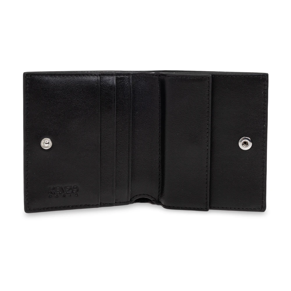 Kenzo Leren portemonnee Black Heren