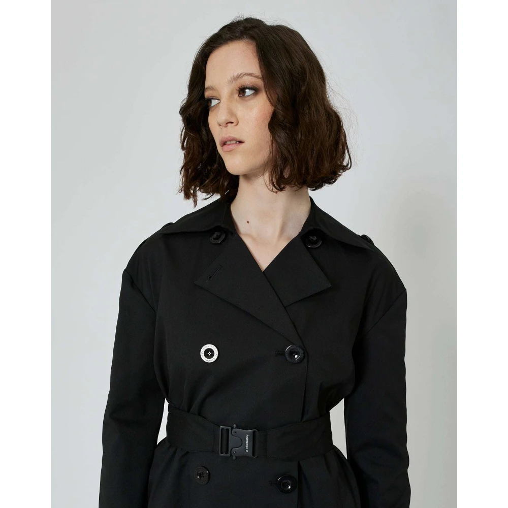 John Richmond Lange double-breasted trenchcoat Black Dames