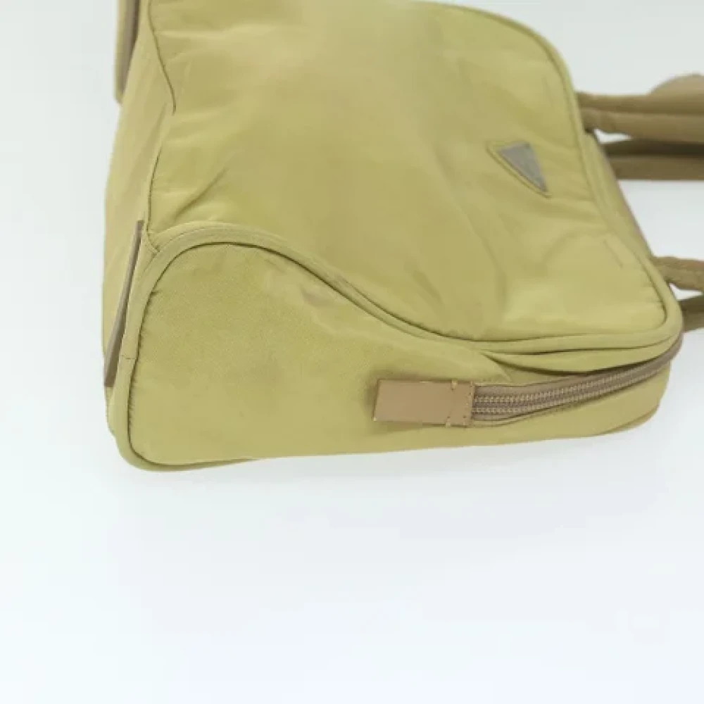 Prada Vintage Pre-owned Fabric prada-bags Beige Dames