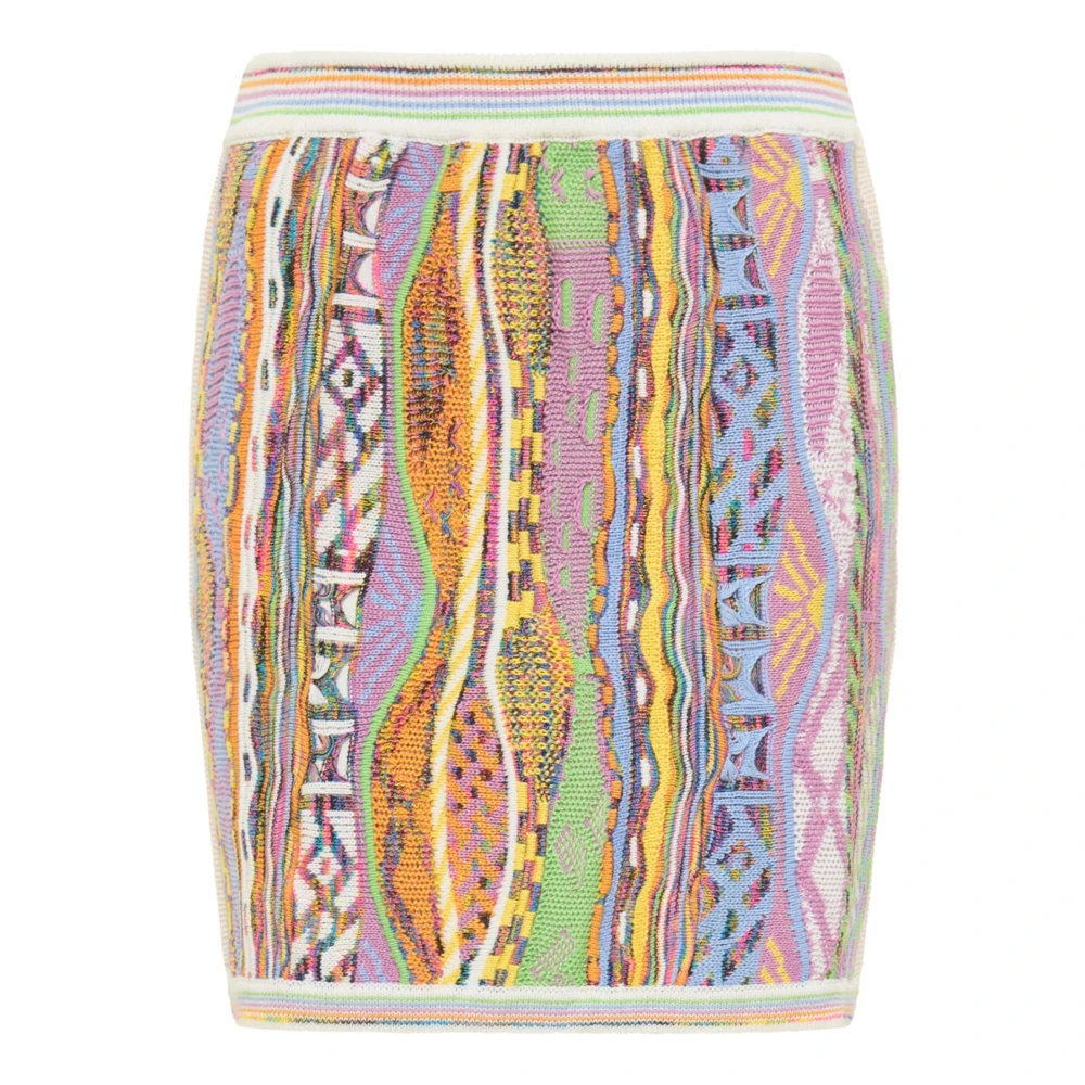 Carlo Colucci Women's Multicolor Short Skirts, Xs, Jacquard Knit Skirt Cuya